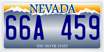 NV license plate 66A459