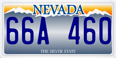 NV license plate 66A460