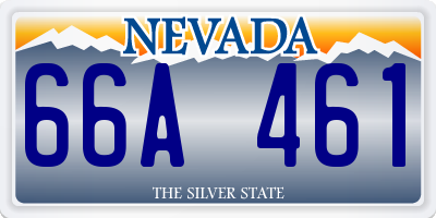 NV license plate 66A461