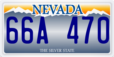 NV license plate 66A470