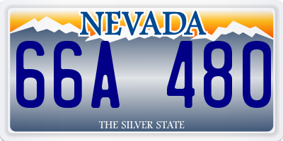NV license plate 66A480