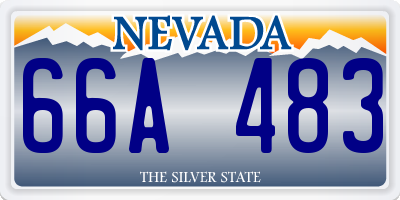 NV license plate 66A483