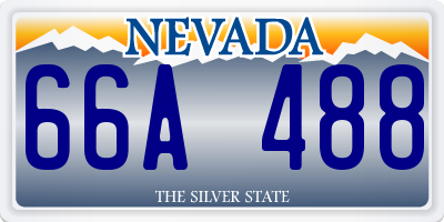 NV license plate 66A488