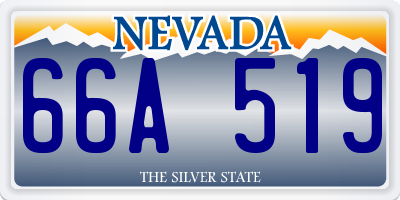 NV license plate 66A519