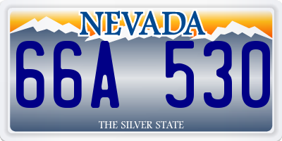 NV license plate 66A530