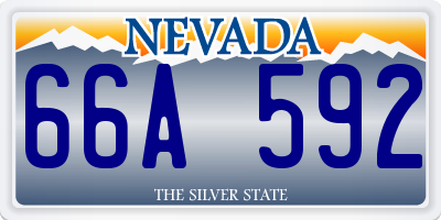 NV license plate 66A592