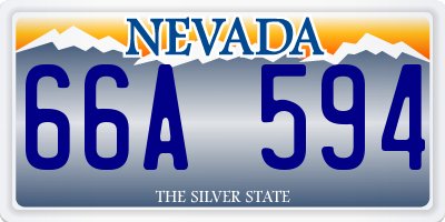 NV license plate 66A594