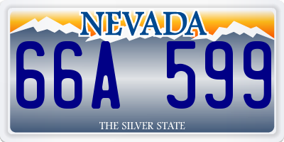 NV license plate 66A599