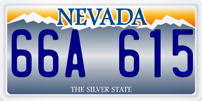 NV license plate 66A615
