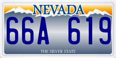 NV license plate 66A619