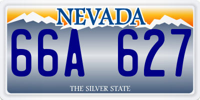 NV license plate 66A627