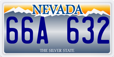 NV license plate 66A632