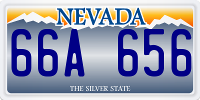 NV license plate 66A656