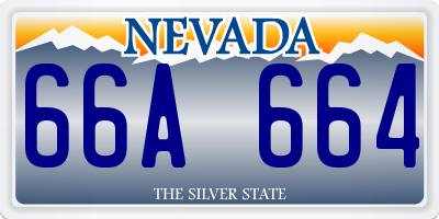 NV license plate 66A664
