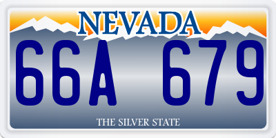 NV license plate 66A679