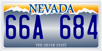 NV license plate 66A684
