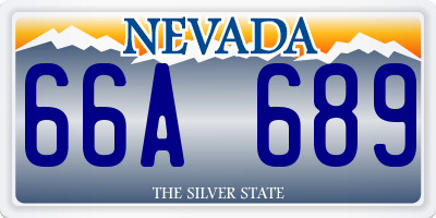 NV license plate 66A689