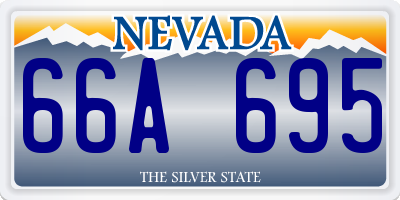 NV license plate 66A695