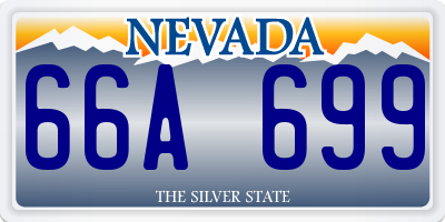 NV license plate 66A699