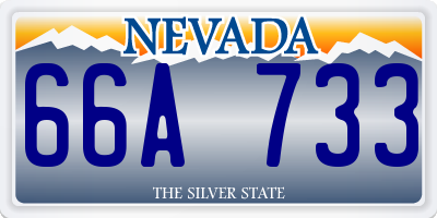 NV license plate 66A733