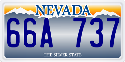NV license plate 66A737