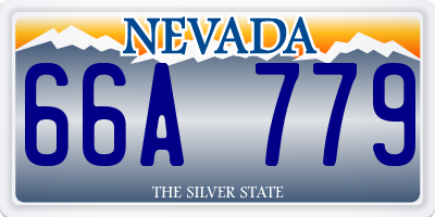 NV license plate 66A779