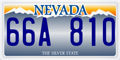 NV license plate 66A810