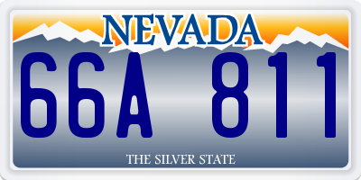 NV license plate 66A811