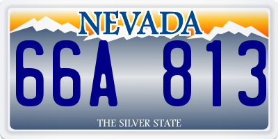 NV license plate 66A813