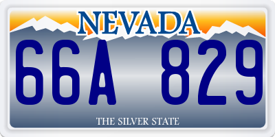 NV license plate 66A829
