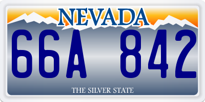 NV license plate 66A842