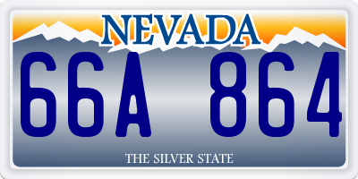 NV license plate 66A864
