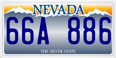 NV license plate 66A886