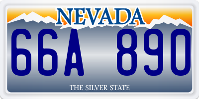 NV license plate 66A890