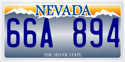 NV license plate 66A894
