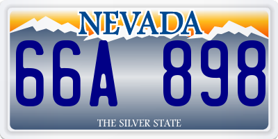 NV license plate 66A898