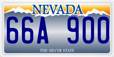 NV license plate 66A900