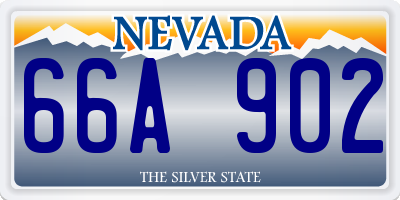NV license plate 66A902