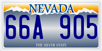 NV license plate 66A905