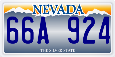NV license plate 66A924