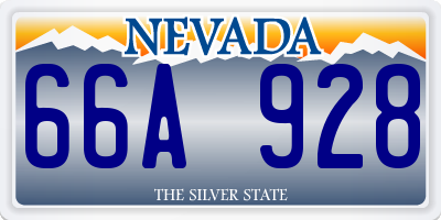 NV license plate 66A928