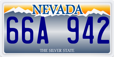 NV license plate 66A942