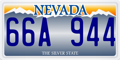 NV license plate 66A944