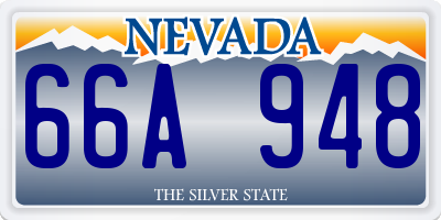 NV license plate 66A948