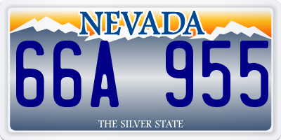NV license plate 66A955