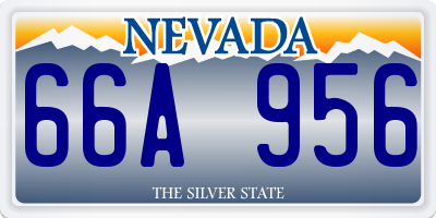 NV license plate 66A956