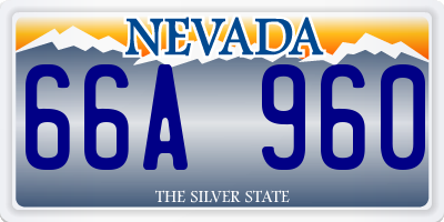 NV license plate 66A960