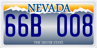 NV license plate 66B008