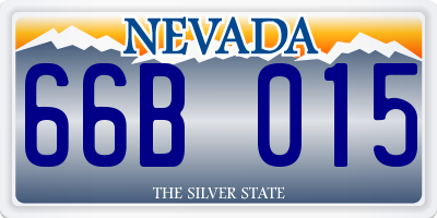 NV license plate 66B015