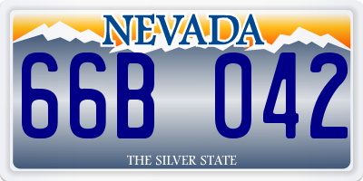 NV license plate 66B042